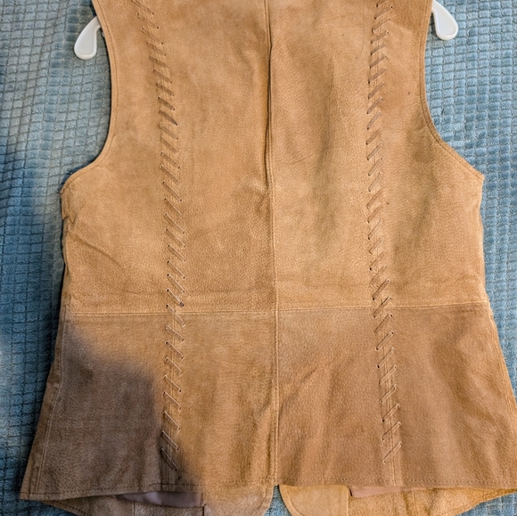 Retro Outbrook leather vest, size Medium - Picture 2 of 6
